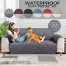 Sofá impermeable cubiertas deslizantes reversibles acolchadas para mascotas protector sofá