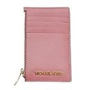 Michael Kors Jet Set Travel Medium Top Zip Card Case Wallet Coin Pouch Rose Pink