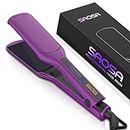 SAOSA Hair Straightener, 2 Inch Wide Flat Iron Straightening Irons for Women Thick&Long Hair Fast Styling, Fast Heat up Dual Voltage Flat Iron(Purple)