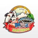 San Diego California USA America Fridge Magnet Wooden Collection 3D Wood Handmade Travel City Souvenirs Refrigerator Magnet Home Decoration Gift -256