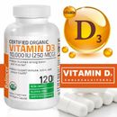 Capsule di vitamina D 10.000 UI | 120 integratori di vitamina D3 ad alta resistenza