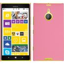 Hardcase für  Nokia Lumia 1520 Hülle rosa gummiert + 2 Schutzfolien