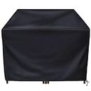 Ankier Garden Furniture Covers, Waterproof, Anti-UV, Heavy Duty 420D Oxford Fabric Rattan Furniture Cover for Cube Set, Patio, Outdoor (125x125x74cm) - Black