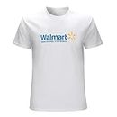 Men's Walmart Supermarket Cool Grocery Store Pop Culture Worn Look T-Shirt Print Tees T Shirt O Neck T-Shirt White M