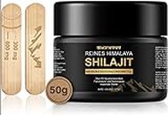 Shilajit Resin, 50g Reine Hohe Potenz Himalayan Shilajit - Natürliche Quelle von Fulvinsäure voller über 85 Spurenelemente Energie und Immununterstützung 600mg