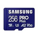 Samsung PRO Plus SD Card, 256 GB, UHS-I U3, Full HD & 4K UHD, Read Speed 180 MB/s, Write Speed 130 MB/s, Memory Card for Cameras and Drones, Includes USB Card Reader, MB-SD256SB/WW