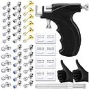 Professional Ear Piercing Kit with 36 Diamond Stud Earrings and Black Ear Piercing Gun 8 Alcohol Pad for Salon and Home Use