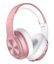 Wireless Bluetooth Headphones Over Ear, 80H Playtime, 3EQ Sound Rose Gold
