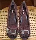 Bass Flex Peep Toe 9 Brown Suede NEW Woman's Size 9
