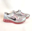 Nike Air Max 2013 555753-002 Pink Silv Running Shoes Sneakers Girls 6Y Women 7.5