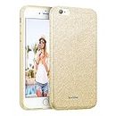 Verco Cover per iPhone 6s Case, iPhone 6, motivo glitterato, per Apple iPhone 6/6s, in silicone TPU, colore: oro