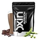 Oxin Nutrition Vegan Plant Protein Isolate 25g Clean Protein For Men & Women Complete Amino Acid Profile 100% Vegan Lactose Free Gluten Free (Dark Chocolate 1lb / 454g)