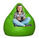 TUSA LIFESTYLE Junior Bean Bag Chair, Furniture for Kids, Perfect for Reading, Playing Video Games or Relaxing, Alternative Seating for Classrooms, Daycares, Libraries or Home (Green)