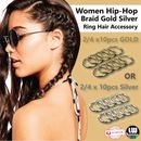 20/40pcs Women Hip-Hop Braid Gold Silver Ring Hair Clip Pin Accessory DIY Clips