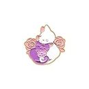 Spille da donna Spille Moonlight Cat Spilla Sweet Fresh Badge Purple Cat Clothing Accessories Bigiotteria Metal Badge Smalto