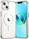 Amozo Polycarbonate Case For Iphone 13 6.1" Compatible With Mag-Safe Wireless Charging, Shockproof Phone Bumper Cover, Back Case Cover For Iphone 13 (Clear Mag-Safe)