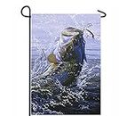 Toland Home Garden 1110440 On the Hook Fish Flag 12x18 Inch Double Sided Fish Garden Flag for Outdoor House Fishing Flag Yard Decoration