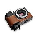 GARIZ Genuine Leather Camera Case for Sony α6000 XS-CHA6000CM Camel