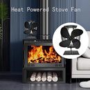 4 Blades Stove Fan Heat Powered Log Wood Burner  Outdoor/Indoor Use