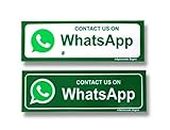 eSplanade CONTACT US ON WhatsApp Sign Combo Sticker Decal - Easy to Mount Weather Resistant Long Lasting Ink Size (9" x 3")