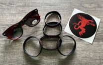 Fireball Cinnamon Whiskey Lot - Sunglasses - 5 Rubber Wristbands - Sticker