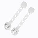 StarAndDaisy Baby Proofing Safety Locks, Adjustable Furniture Locks for Drawers, Fridge, Cupboards, Easy Install & Remove with Adhesive Pasting (Large, 2)