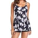 TIMIFIS Lightning Deals of The Day Women's Tankini Swimsuits 2024 Two Piece Tummy Control Bathing Suits Plus Size Beach Swimwear with Sporty Boyshorts