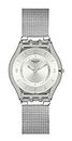 Swatch Unisex Quartz Stainless Steel Silver Dial Casual Watch, (Model: SS0M100M)
