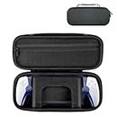 Hard Shell Carrying Case for Playstation Portal Remote Player & PS Accessories, with Screen Protector Cover & Stand Support, Case Only (Black-Nylon)
