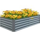 VEVOR 80" x 40" Metal Raised Garden Bed Galvanized Planter Grow Box Outdoor