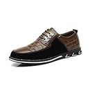 Mens Shoes,Mens Oxford Derby Orthopedic Leather Shoes Mens Casual Shoes Fashion Sneakers Men Walking Shoes Business Office Comfort Loafers Zapatos para Hombre (Color : Lace Brown, Size : 50 EU)