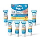 Dermal Therapy Lip Balm Manuka Honey | Designed to Hydrate & Soften Severely Dry Lips | 10g- Pack of 6