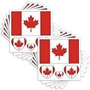TJ's Canada Flag Tattoos, 48 Pc Canada Heart Flag Tattoos, 12 Packs of Tattoos with 4 Single Cut Out Tattoos. Temporary Tattoos with Canadian Flag Pattern, Great for Canada Day Red and White