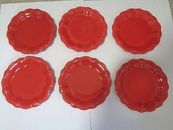The Pioneer Woman Toni Red Dinner Plates Set Of 6 Dinnerware 11"