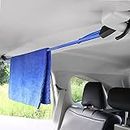 Car Clothes Hanger Bar Ropes with Hanging Hooks, Portable Clothesline Organizer Strap for Car, SUV, Vehicle, Truck and Vans (3m / 118inch)