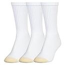 Gold Toe Women's Ultratec Crew Socks, 6-9 Shoe Size, White, 3 Pairs