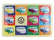 BRISA VW Collection: Placa de metal retro de Volkswagen - Decoración vintage y regalo autobús T1 (Multicolor/Vistoso)