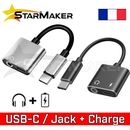 Adaptateur USB C vers Jack audio 3.5mm + Charge - Casque audio écouteurs Type C