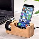 SooPii USB Bamboo Charging Station Dock - 3-Port - 5A / 3A Fast Charge Docking Station for Multiple Devices - Multi Device Charger Organizer - Compatible with Apple and Android Cell Phone and Tablet (CS-30)