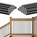 Muzata 50pack 36" Aluminum Deck Balusters Black Indoor Outdoor Deck Railing Porch Staircase Stair Spindles 3/4 inch Hollow Round for Wood and Composite Deck WT01