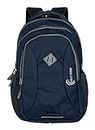 Half Moon 15.6 inch Laptop Bag for Men School Backpack for Boys, Navy Blue | College Bags for Men/College Bagpacker Bag for Women with Padded Laptop Compartment | Rain Cover & Reflective Strips