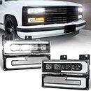MOVOTOR LED Headlight Assembly 500% Bright Anti-glare Headlights with Welcome DRL Turn Signal Compatible with 1988-1998 Chevy GMC C/K 1500 2500 3500 Suburban Silverado Tahoe Yukon