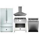 Bertazzoni Kitchen Package with 36" Refrigerator, Hood, Range & 24" Dishwasher