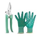 Kraft Seeds Plant Cutter Garden Tool for Home Gardening - 2 Pcs (Branch Cutter, Gardening Gloves) | Durable Pruner for Trees Shrubs and Plant Stem | Essential Handy Tool Kit for Gardening Enthusiasts