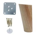5 Inch Wood Furniture Leg Chair Oblique Feet Replacement, Wood Color - 1pcs,Wood Color - Height 12cm/5 Inch