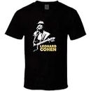 ARHAR Leonard Cohen Black T-Shirt Black M
