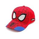 Marvel Spiderman Hat for Boys, Breathable Spiderman Baseball Cap for Toddlers, Boys Ages 3-9, Spiderman 3d, One Size