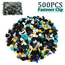 500pcs set Multicolor Automotive Rivets Universal Mixed Fastener Bumper Clips Pin Accessories Door
