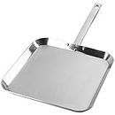 Chef's Secret T304 Stainless-Steel 11-Inch Square Griddle, Ideal for Grilling