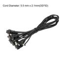 1 to 8 Way Daisy Chain Cable Guitar Effect Pedal Power Supply Splitter Cable - Black